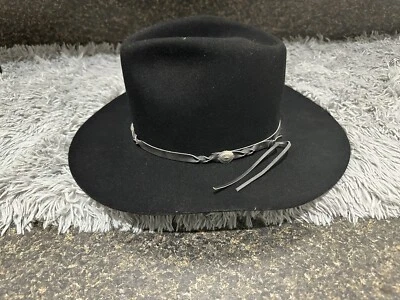 Sombrero de Vaquero Vintage Mezcla de Lana Talla 7 Negro Bailey Tucson Foto 1 de 4