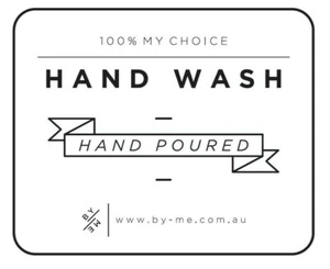 SMALL Hand Wash Decal - White (removable/ reusable/ waterproof DIY label) - Picture 1 of 3