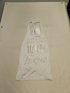 Lorna Jane Racerback Tank Top Women's White Size Large Tennis Running New - Picture 1 of 7
