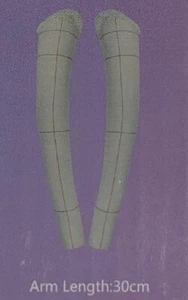 DE-LIANG 1:2 Half Scale Mannequin Arm Female Cotton Soft Arms BLACK IN COLOR - Picture 1 of 5