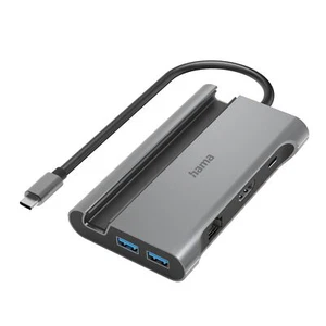 Hama USB-C-Hub 7in1 Mulitport 3x USB-A 3.2, 2x USB-C Power-Delivery 1x HDMI, LAN - Bild 1 von 4