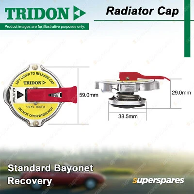 Tridon Safety Lever Radiator Cap for Citroen AX GT 1.4L TU3 KDZ 01/1991-12/1993 - image 1 of 4