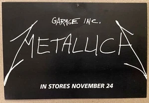 Metallica 1998 Garage Inc. Promo Card Thrash Metal RARE - Picture 1 of 3