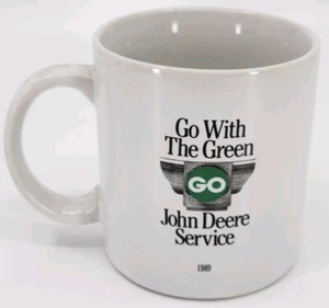 Vintage 1989 John Deere 10oz Coffee Mug Go With The Green/ J Deere Quote - Picture 1 of 4