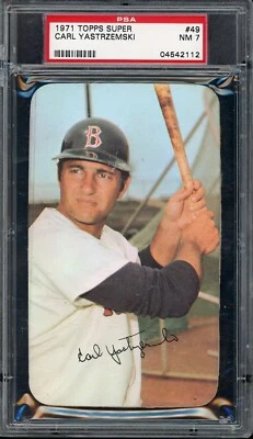 1971 Topps Super Baseball #49 Carl Yastrzemski PSA 7 - Image 1 of 2