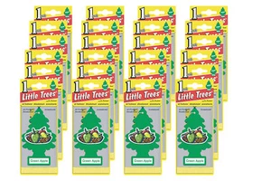 Little Trees Hanging Car and Home Air Freshener, Green Apple Scent - Pack of 24 - Picture 1 of 1