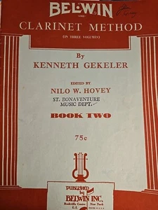 BELWIN Clarinet Method in 3 Volumes Kennetg Gekeler edited Nilo Hovey Book 2 B7 - Picture 1 of 7