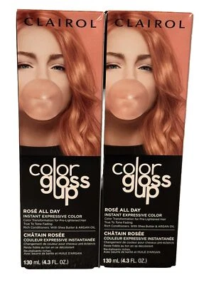 JUEGO DE 2 Clairol Color Brillo Play It Cool Rose Todo el Día Tonificación Instantánea Foto 1 de 2