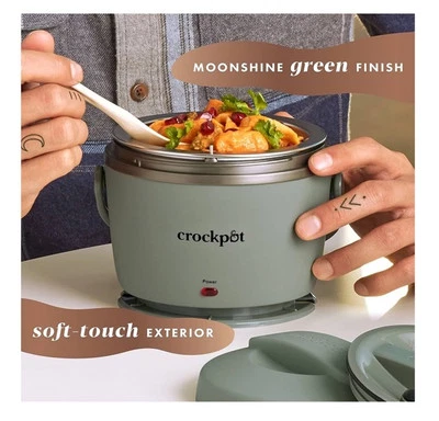 New CROCKPOT Portable Electric Lunch Box, 20-Ounce Food Warmer Moonshine Green - Image 1 of 4
