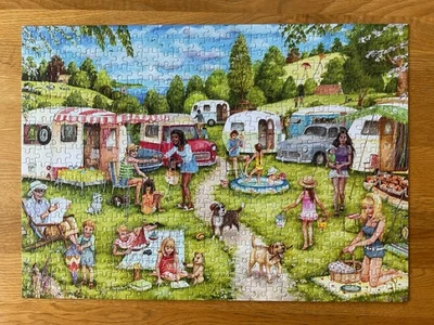 FALCON - CAMPING AND CARAVANNING  - 2 x 500 PIECE JIGSAW PUZZLES - Image 1 of 4