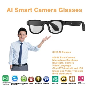 AI smart glasses with camera transition lenses for women with headphone - Picture 1 of 19