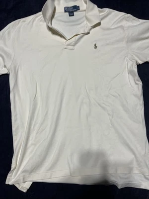 NWOT Polo by Ralph Lauren Ivory/Cream Polo Shirt Short Sleeve Pony Cotton Sz L - Image 1 of 3
