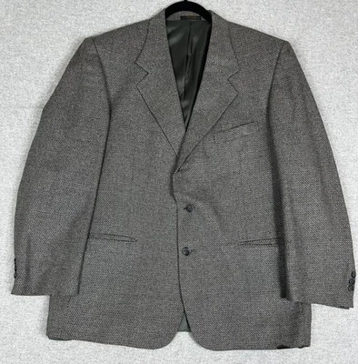 Blazer Norm Thompson Para Hombres 44R Gris Negro Tweed Abrigo Deportivo Chaqueta Dos Botones Foto 1 de 4