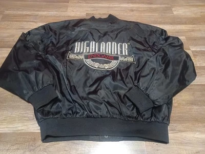 Jaqueta bordada promocional filme oficial vintage Y2K Highlander Endgame grande  - Imagem 1 de 4