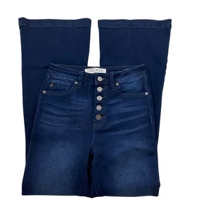 Kancan Petite High waisted flare stretch jeans Women's buttonfly 5/25 - Picture 1 of 4