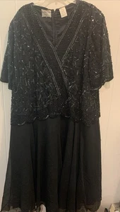 Vintage Carina By Barry Lee Women 5X Beaded Sequin Formal Dress Cocktail Party - Picture 1 of 6