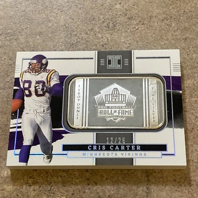 2022 年无可挑剔的 CRIS CARTER 名人堂 1 特洛伊盎司。 银条 12/25 🔥 维京人 — 第 1/4 张图片