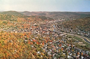 Aerial View Of Branford Pennsylvania PA Postcard Fall Foliage - Picture 1 of 2