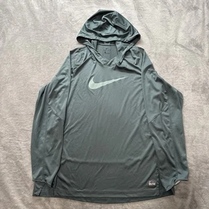Nike Dri-Fit Grün Herren Sweatshirt Langarm Kapuze Gr: L - Bild 1 von 10