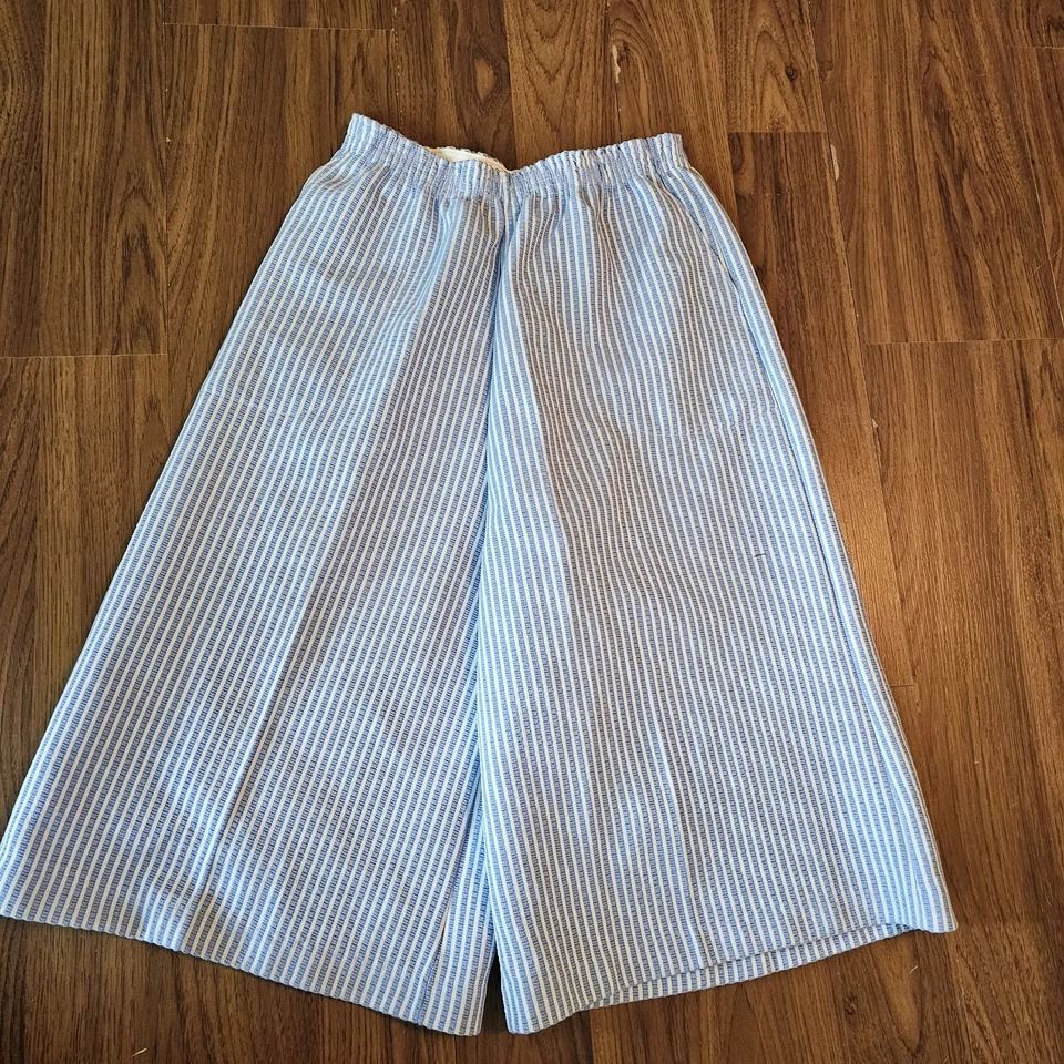 Pantalones cortos Blair Coulotte para mujer M? Azul Blanco Rayas De Colección Cintura Elástica Relajada Foto 1 de 4