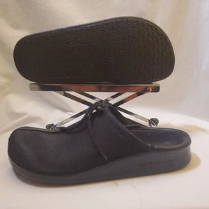 Vintage Y2K Birkenstock Tatami Black Suede Clogs Mens Size 45/12 Removable Cork - Picture 1 of 14