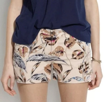 Pantalones Cortos Madewell Tropical Estampado de Palma Floral Vacaciones Verano Coqueta 29 Foto 1 de 4