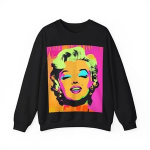 MARILYN MONROE POP ART FASHION ICONIC SWEATSHIRT GIFT MEN WOMEN HIM HER MOM WIFE - Picture 1 of 16