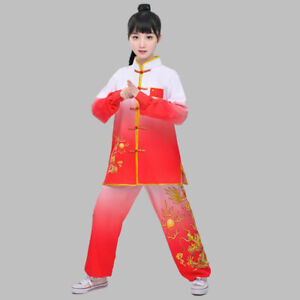 Chinese Kung Fu Tai Chi Uniform Martial Arts Suit Wushu Clothes Gradient Color