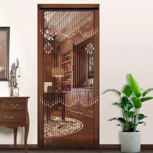 Tenda per porta bambù tenda a filo tenda di perle tenda a mosca decorazione 208 cm! - Foto 1 di 18