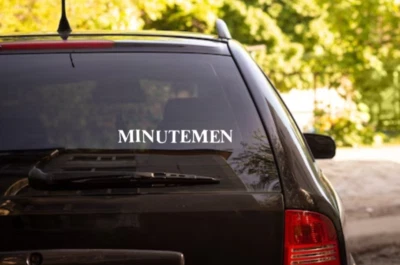 Calcomanía de coche Minutemen banda de vinilo logotipo brillante parachoques pegatina hardcore punk Foto 1 de 4