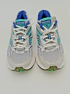 Scarpe da corsa Saucony Cohesion 9 da donna taglia 8 argento verde acqua sneakers sportive - Foto 1 di 10