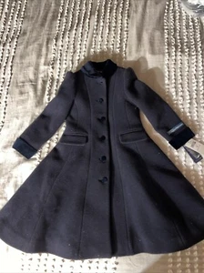 Polo Ralph Lauren Girls Velvet Trim Wool Princess Coat Navy 4 4T NWT - Picture 1 of 6