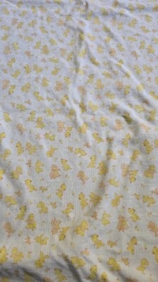 Manta de recepción vintage Carters algodón amarillo rayas conejito ardilla bebé Lovey Foto 1 de 4