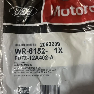 Bota de vela de ignição original do fabricante Ford Edge Motorcraft WR-6152 / Ford FU7Z-12A402-A - Imagem 1 de 2