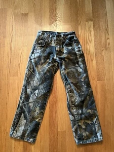 Wrangler Realtree  Hardwood Camo Hunting Jean Pants Youth 10R Made In USA - Picture 1 of 8