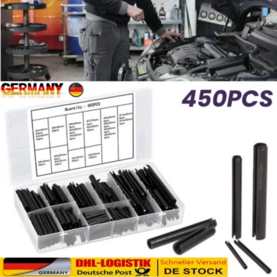 D LIAN DONG 450-tlg Set Spannhülsen Federstifte Hohlsplinte Schwerspannstift Splint Set DHL