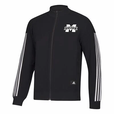 Мужская тренировочная куртка Adidas Mississippi State Bulldogs на молнии черная 2XL - Изображение 1 из 3