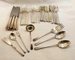 International Spring Garden Silverplate Flatware Set - Mixed Lot - 53 Pieces - Picture 1 of 3