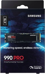 SAMSUNG SSD 990 PRO 4TB PCIe 4.0 M.2 2280 MZ-V9P4T0B/AM - NEW - Afbeelding 1 van 1