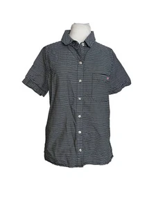 Vineyard Vines Damen Größe Small Kurzarmhemd mit Knopfleiste blau gestreift - Bild 1 von 6