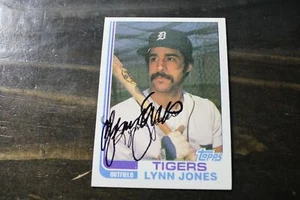 TARJETA AUTOGRAFIADA DE LOS TIGRES DE DETROIT DE LYNN JONES - Imagen 1 de 1