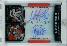 2007-08 Upper Deck Trilogy Combo Clearcut Autographs Brodeur / Huet AUTO /25