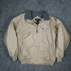Vtg Luna Pier Chevy Malibu SS Jacket Mens Large Bomber Nylon Windbreaker - Picture 1 of 11