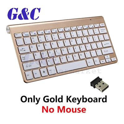 Slim 2.4GHz Cordless Wireless Keyboard and Mouse Set For PC MAC Laptop Tablet - Image 1 of 4