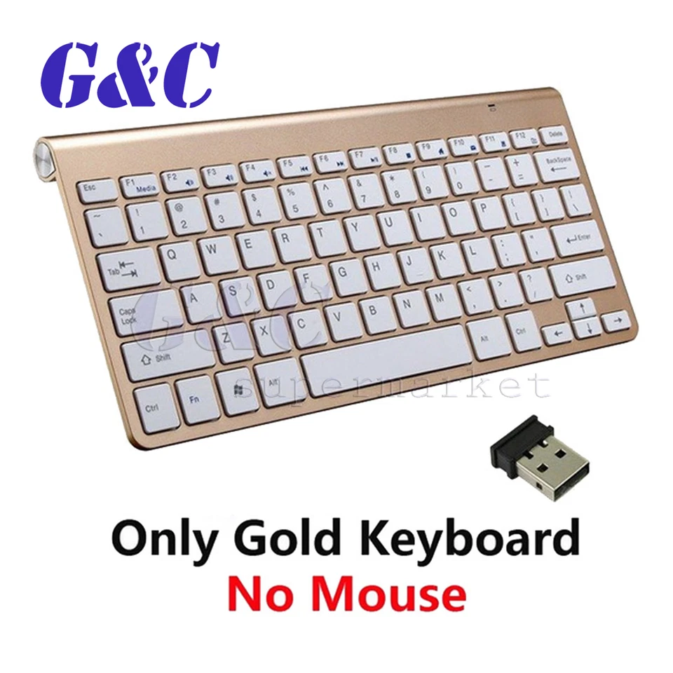 Slim 2.4GHz Cordless Wireless Keyboard and Mouse Set For PC MAC Laptop Tablet - Image 1 of 4