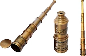 18" Victorian Marine Old Antique Telescope Maritime Nautical Brass Spyglass - Picture 1 of 5