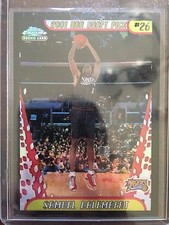 2001-02 Topps Chrome Rookie RC Black Border Refractor 22/50 Samuel Dalembert