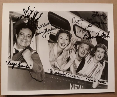 The Honeymooners Cast on Bus Autographed Photo Reprint. Kramden, Norton. 8 x 10 - Image 1 of 4