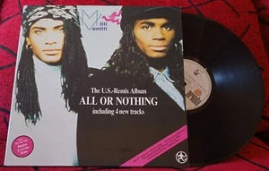 MILLI VANILLI *** All Or Nothing - The U.S. Remix *** ORIGINAL 1989 Spain LP - Picture 1 of 6