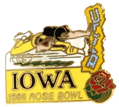 Rose Bowl 1986 "University of Iowa" 97th Tournament of Roses Lapel Pin - Image 1 of 3